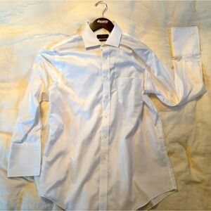White dress shirt Tasso Elba french cuff